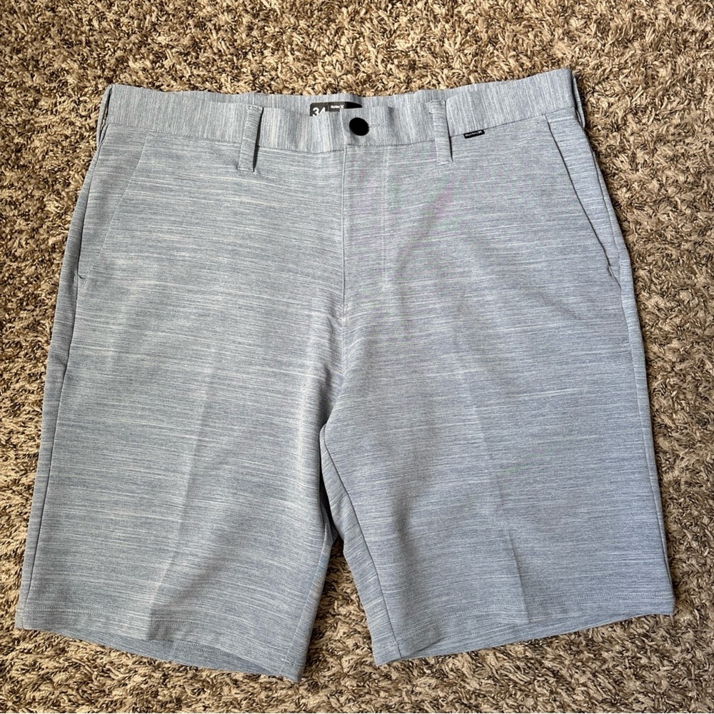 Hurley Men's Heather Gray Flat Front Performance Shorts